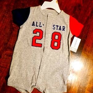 Brand new boys 6-9 month Romper